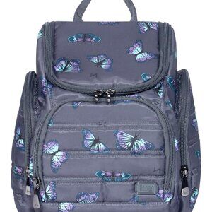 Lug Butterfly Grey Toiletry Bag: Multi-Pocket, Durable, Spacious with Wipeable M
